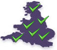 First Dance UK have teachers throughout the UK - UK Map